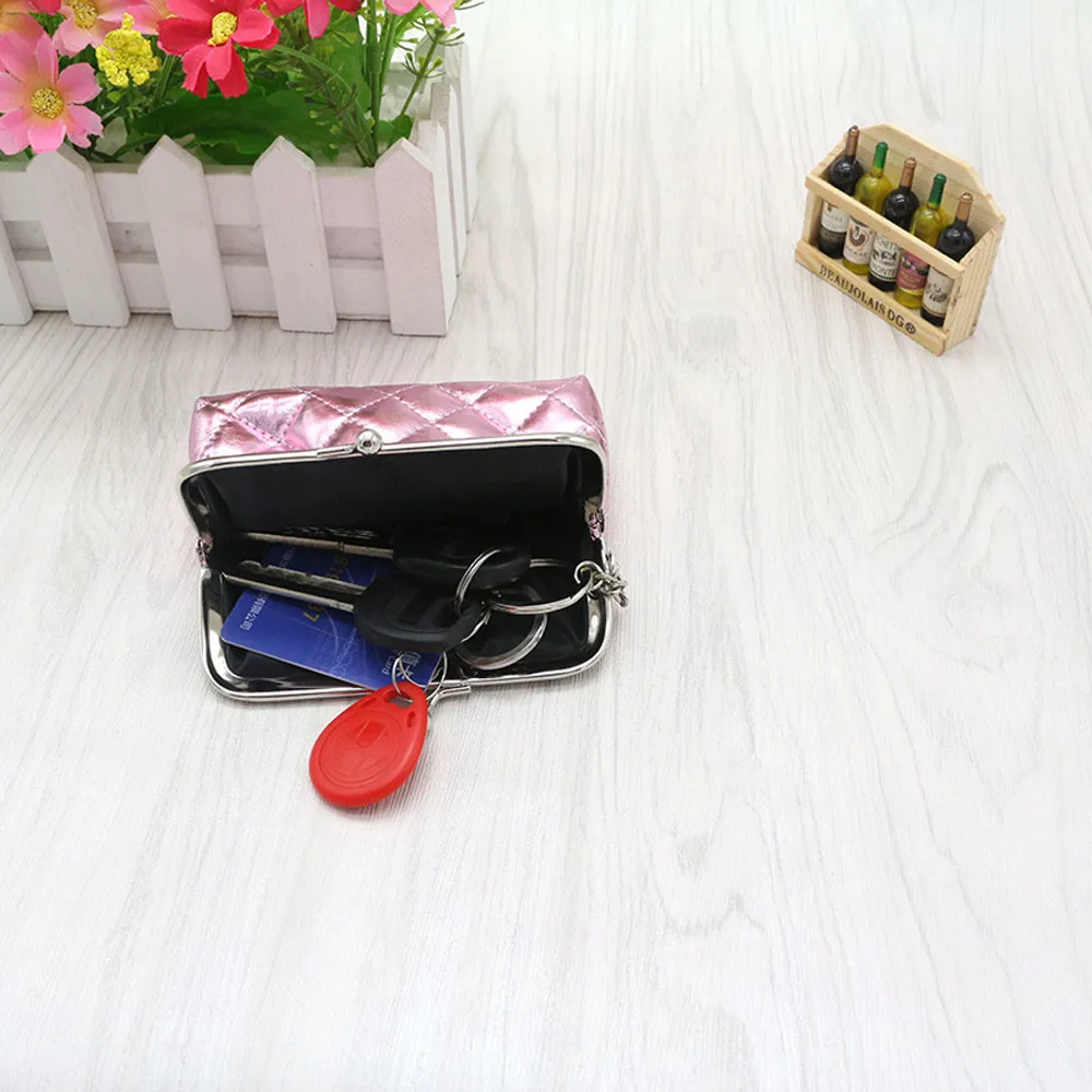 Женский кожаный кошелек Lingge для монет, высокое качество, мини-кошелек на застежке, квадратный клатч, кошелек, держатель для ключей, сумка для хранения, маленькая сумка для мелочи# YL5