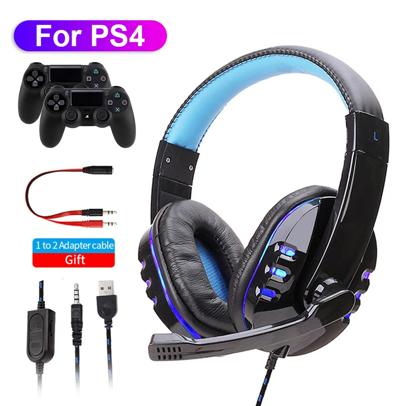 Led Light Gaming Over Ear Cuffie Gamer Casque Bassi Profondi Gioco Cuffie Auricolare Per Pc Pc Ps4 Xbox Audifonos Gamer Fones