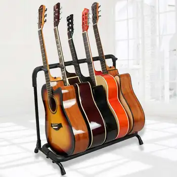 

Universal 5 Guitar Stand Multi-Instrument Floor Stand Guitar Rack Holder Non-slip Guitars Display Stand Rack Organizer