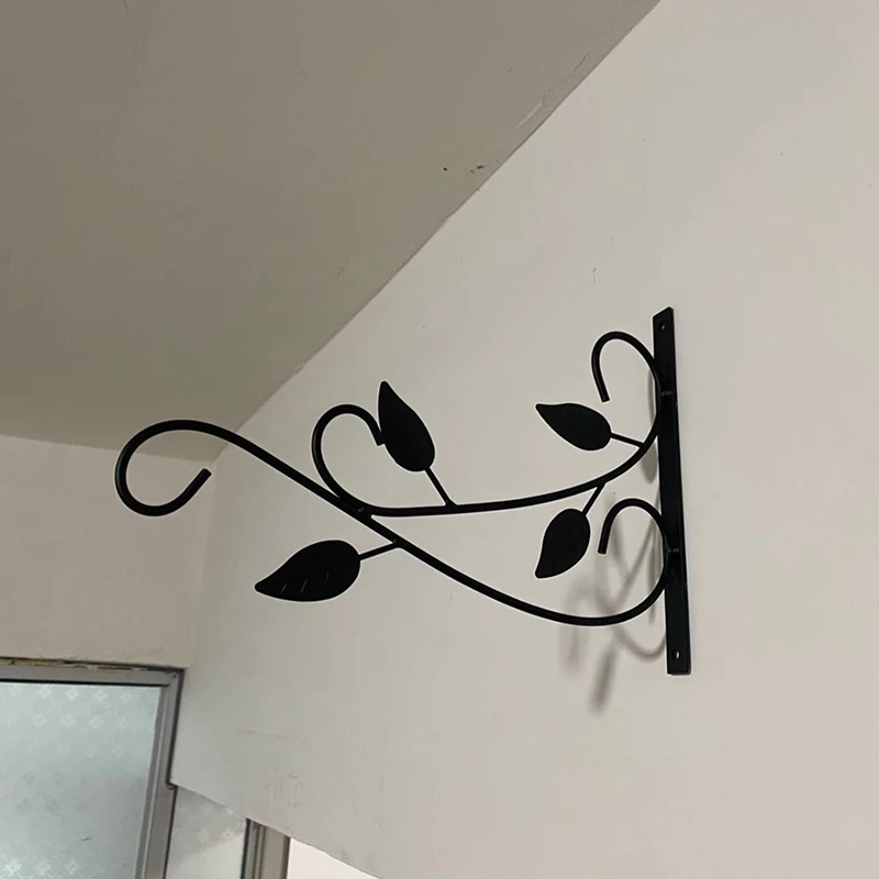 

2 Wrought Iron Wall Hanging Flower Pot Racks Hanging on the Wall Indoor Balcony Hanging Orchid Rack
