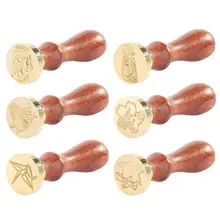 Деревянный античный металлический уплотнительный воск штамп начальный штамп деревянная ручка свадебные приглашения персонализированная печать воск печать индивидуальный дизайн