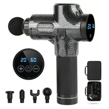 Электрический массажный пистолет для мышц, массажер для глубоких тканей, терапевтический пистолет для тренировок и упражнений, облегчение боли в мышцах, коррекция фигуры