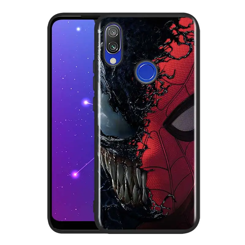 Spiderman And Venom Silicone Cover For Xiaomi Redmi 10 9T 9 9C 9A 9AT 9i 8 8A 7 6 Pro 7A 6A 5 5A 4X S2 Plus Phone Case cell phone pouch with strap