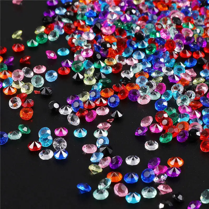 1000 шт 3,8 мм акриловое конфетти с бриллиантами для свадебной вечеринки, праздничное украшение, прозрачные кристаллы, украшение для рукоделия, 62463