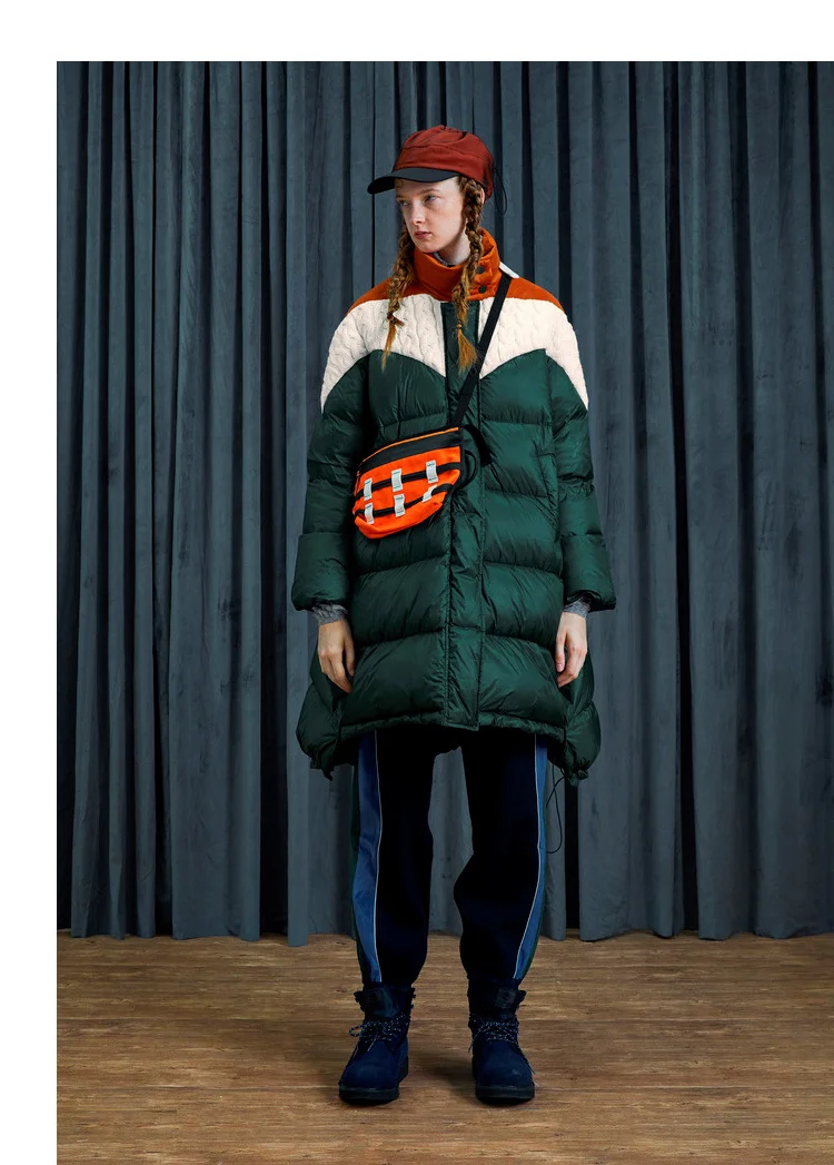 [11,11] IRINACH97,, зимняя новая коллекция, стоячий воротник, а-силуэт, толстая длинная теплая белая куртка-пуховик, пальто для женщин