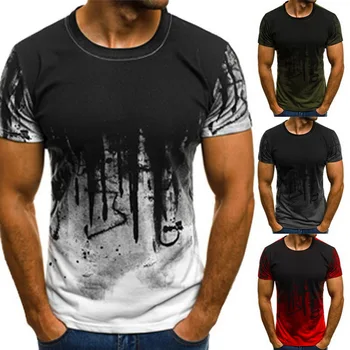 

ZNG 2020 Laamei Summer Brand Men T Shirt Fashion Short Sleeve Streetwear Slim Male Camouflage Printed T Shirt Tops&Tees