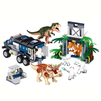 

522pcs Jurassic world Dinosaur Tyrannosaurus Rex Triceratops Baby Dinosaur Egg building blocks bricks toy children Christma B679