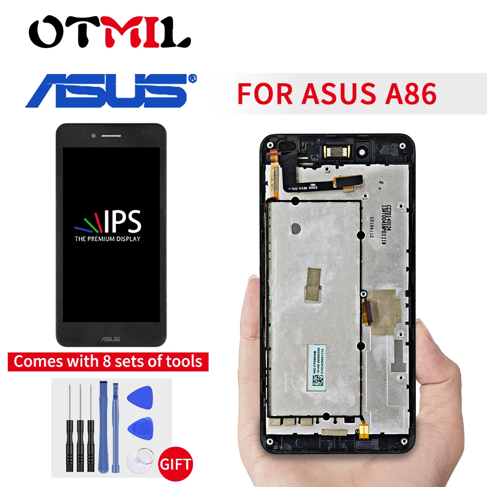 

5.0" Original Display For Asus PadFone Infinity A86 LCD Touch Screen with Frame For Asus PadFone Infinity A86 Display Digitizer