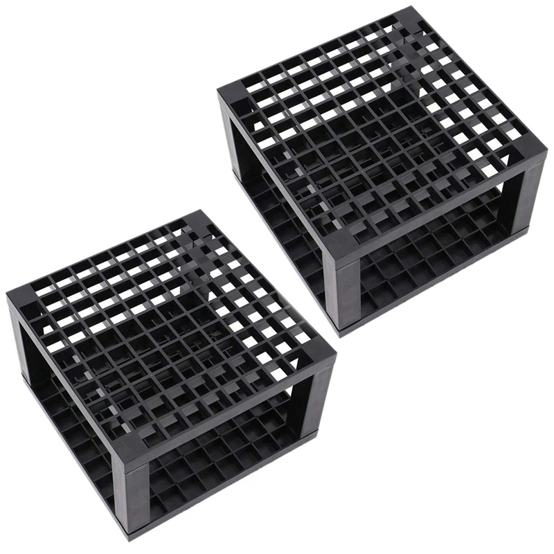  2-Pack 96 Holes Pencil & Brush Holder - Plastic Desk Organizer Stand Holder for PencilsPensPaint Br