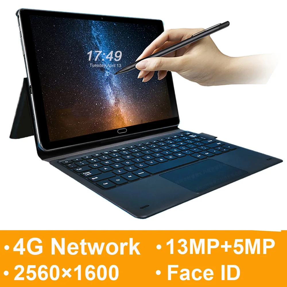 2022 Upgraded Fully Connected 2 in 1 Tablet Laptop With Keyboard 4G LTE