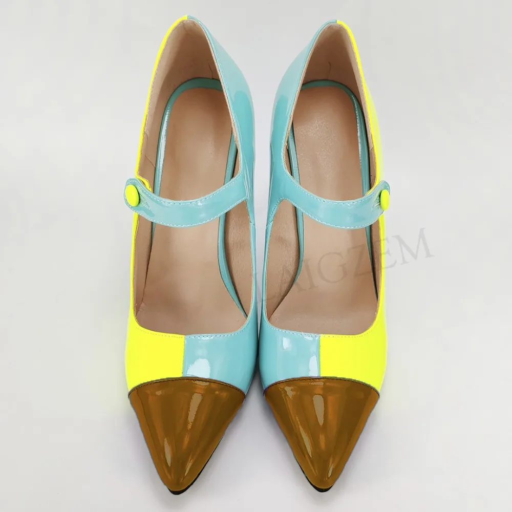LAIGZEM/ г.; женские туфли-лодочки mary jane на шпильке; Salto; обувь; женские туфли-лодочки; Zapatillas; обувь больших размеров для женщин; 45, 46, 47