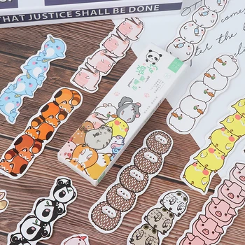 

30pcs/box Cute Cartoon Animals Paper Bookmark Kawaii School Stationery Children