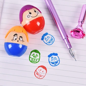 

2PCS Lovely clown Stamp children diy Handmade Scrapbook Album Stamps Diary decoratio toy gifts