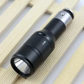 

Q5 LED Outdoor Portable Car Charger Powered Rechargeable Torch Lamp Flashlight battery car lamp waterproof zoom no electric shoc