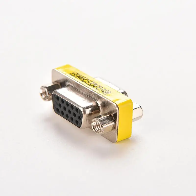 

15 Pin VGA Coupler Female Connector D-Sub HD SVGA Female To Female Mini Gender Changer Adapter PC VGA Cable Extend Converter