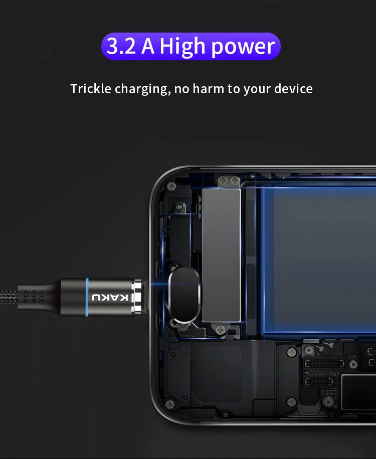 KAKU 3в1 usb Магнитный кабель для быстрой зарядки type c micro Магнитный usb кабель 3в1 usb кабель для iphone 11 pro samsung galaxy s9