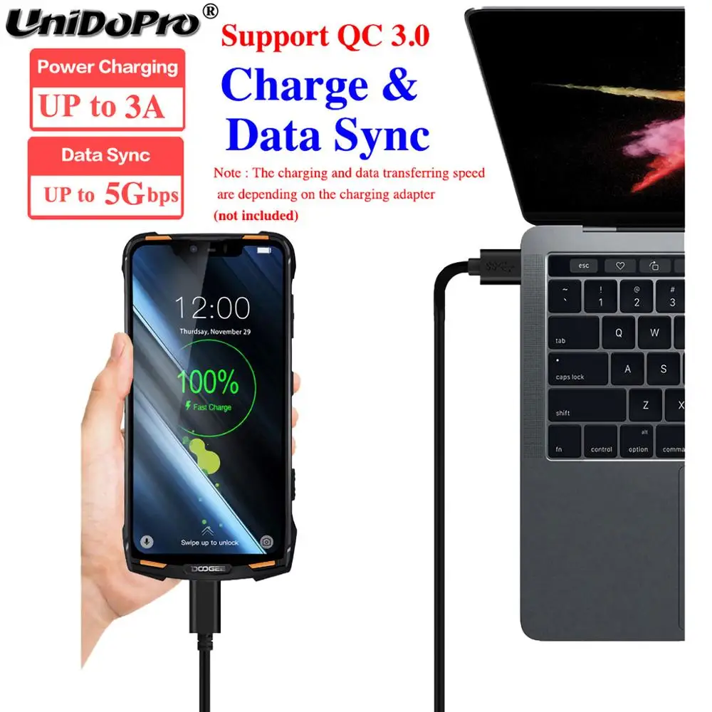 10 мм расширенный кабель быстрой зарядки типа C адаптер USB OTG для прочных телефонов