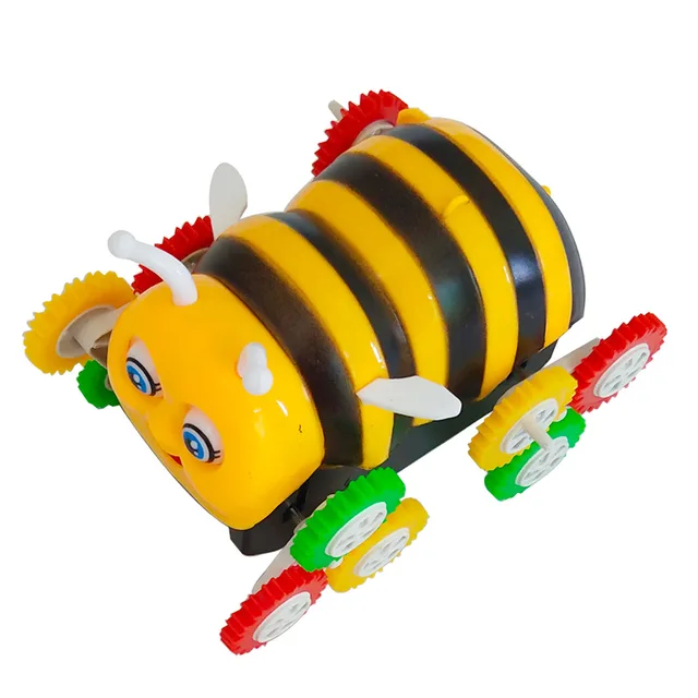 High Quality Amazing Kids Cute Funny Gifts Electric Colorful Cartoon 12 wheels Bee 360 Degree Tumbling Car Toy 3