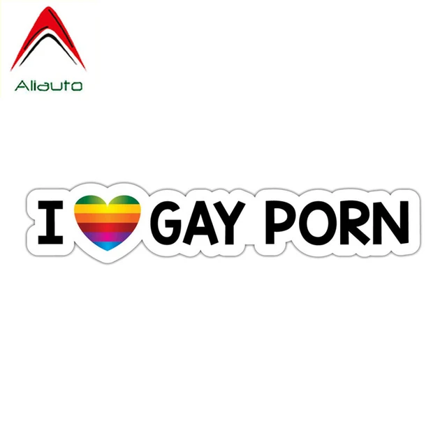 Aliauto Creative Car Sticker I Love Gay Porn Accessories Cover  