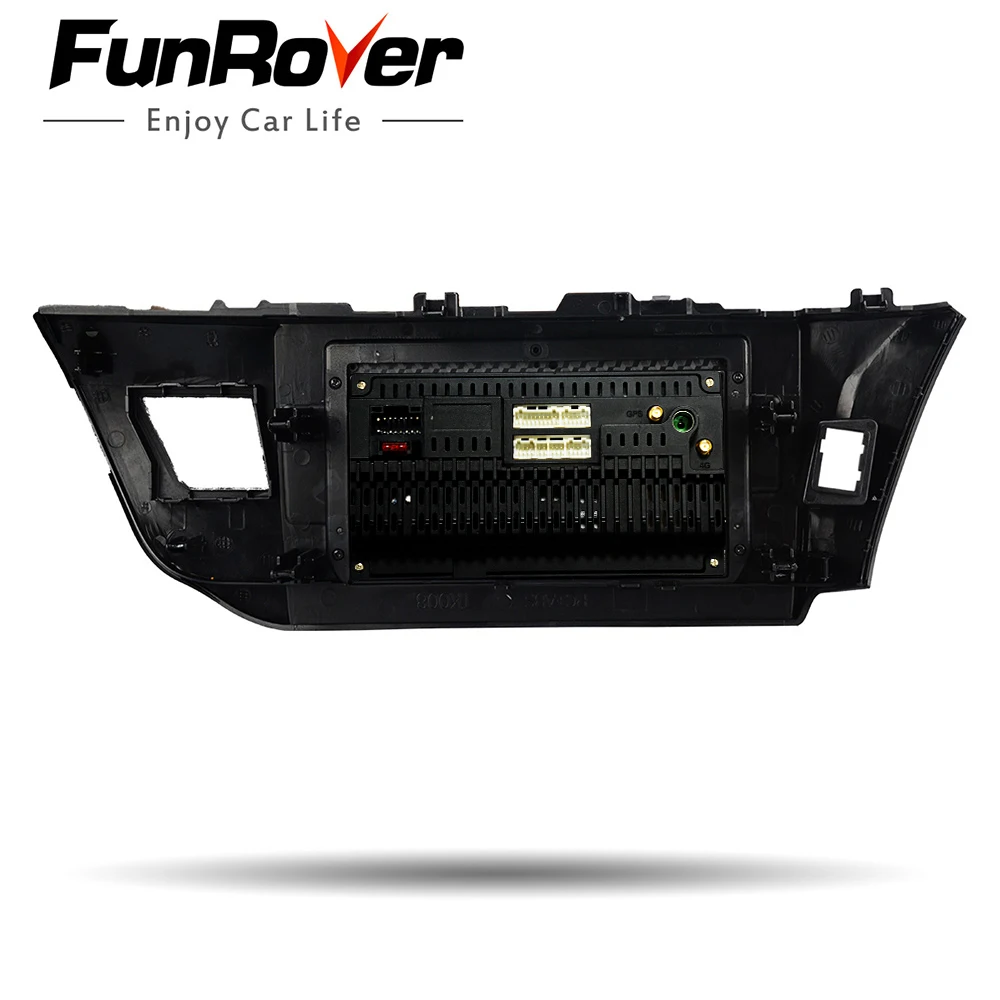 Sale FUNROVER android 9.0 IPS+2.5D din car dvd gps multimedia player For Toyota Corolla 2013-16 radio navigation navi stereo RDS wifi 5
