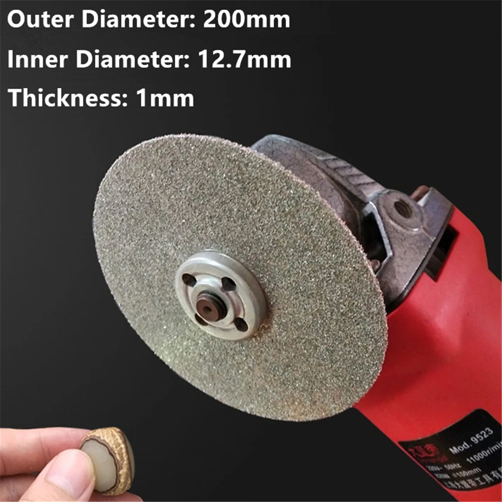 200 mm*12.7 mm 150#~3000# Angle Grinder Diamond Polishing Grinding Cut Off Discs Wheel Glass Cutting Blade Rotary Abrasive Tools