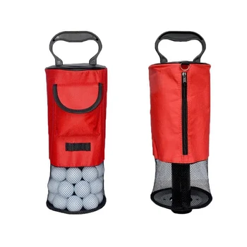 

NEW Golf Ball Retriever Zipper Pick Up Shag Bag Holder Practice Collector