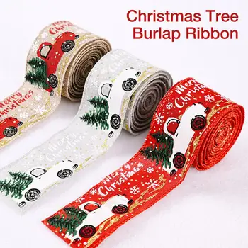 

2020 NEW DIY Christmas Decoration Ribbon Christmas Tree Decoration Ribbon Color Car Printing Ribbon Gift Box Decoration Ribbon