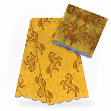 Высокое качество Африканский Воск 5 ярдов+ 2 ярдов ткань с камнем горячая Распродажа африканские хлопковые ткани популярный стиль для вечерние YB01