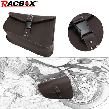 

Motorcycle Antique color PU Leather Left Side Tool Pouch Saddle Bags Universal