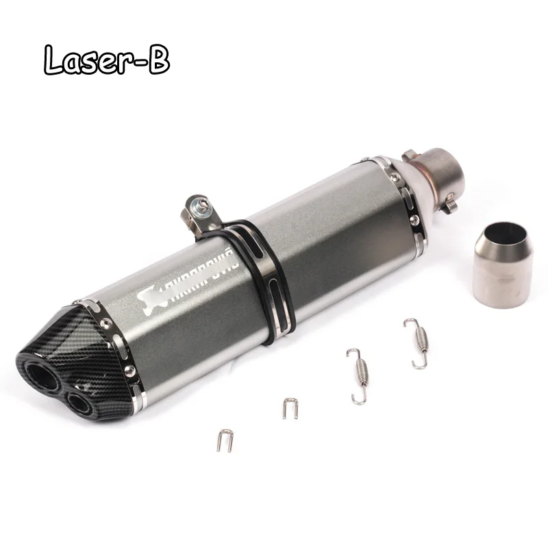 470MM Universal Motorcycle Exhaust Pipe Moto Motorbike Escape Muffler Stainless Steel Inlet 36~51MM Pot Echappement Pipe Slip On