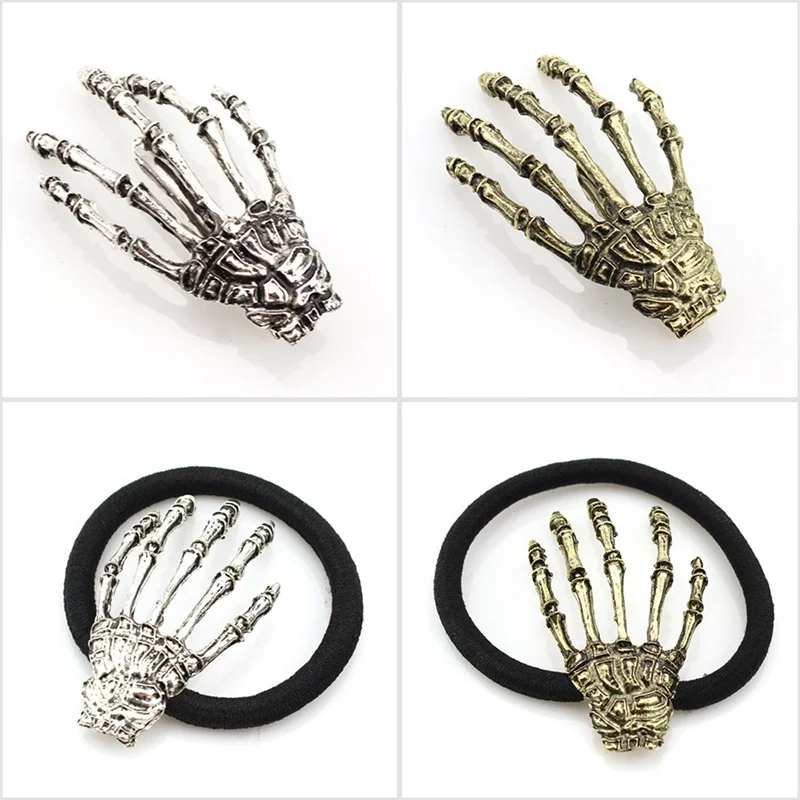 

1Pcs Hand Bone Hair Rope New Skull Hairpin Gripper Ghost Skeleton Hairclips Bone Claw Hair Accessories for Girls
