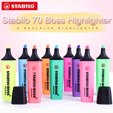 1 шт. Stabilo Textmarker Boss 70 текстовыделитель детский штрих ключ знак с большой емкости цвет маленький свежий маркер ручка