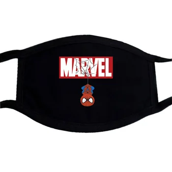 

The Avengers Spiderman Unisexe Masques Visage Noir Bicouche Coton Chaud Mode D'impression Bouche-Muffle Masque Lavable Anti-Pous