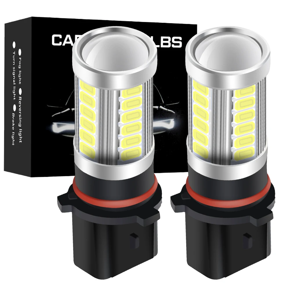 2pcs P13W Super Bright LED Auto Front Fog Lamp Car Daytime Running Light DRL Driving Bulb For MAZDA CX-5 PEUGEOT 508 Bulbs | Автомобили и