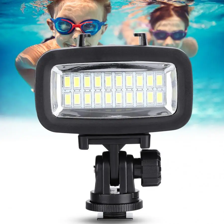 Ring Light Phone Light 40M Underwater Waterproof 20Led Photography Diving Fill Light With Mount For Photo Light HOT
