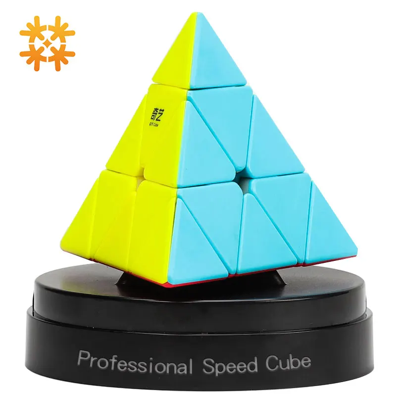 

QIYI Pyramid Magic Speed Cube Pyraminx Cubo Magico Stickerless Professional Puzzle Speed Cubes Education Toys For Children Gift