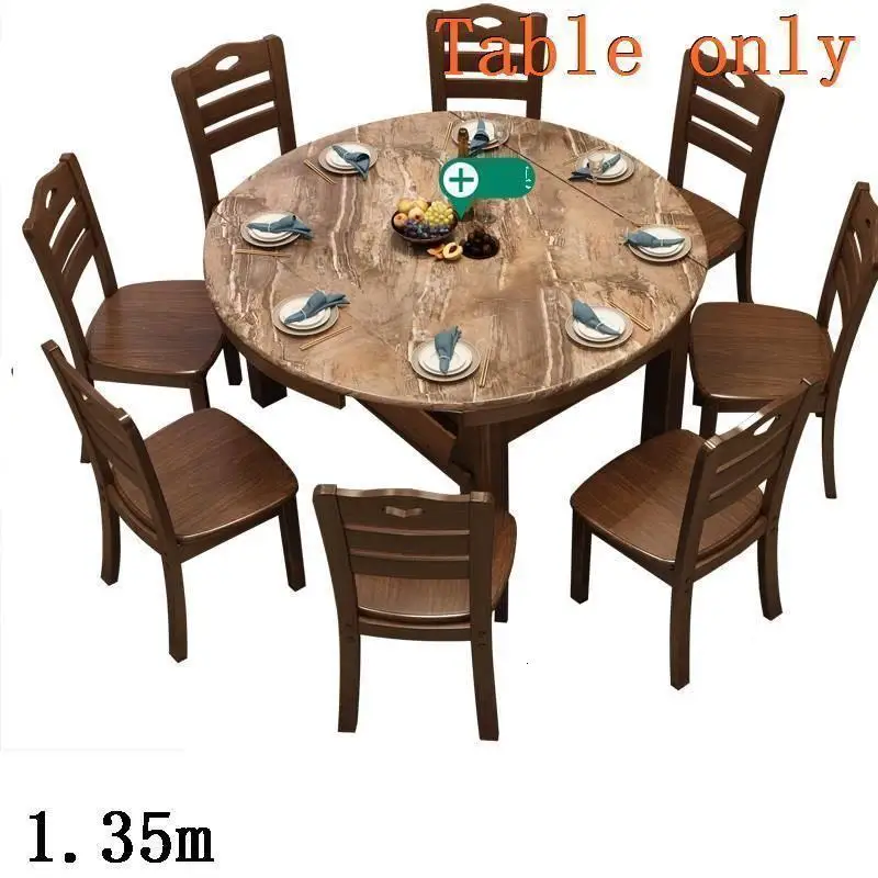 Version L Masa Sandalye Salle Manger современный A Langer Eettafel Meja Makan деревянный круглый стол для столовой - Цвет: Version L