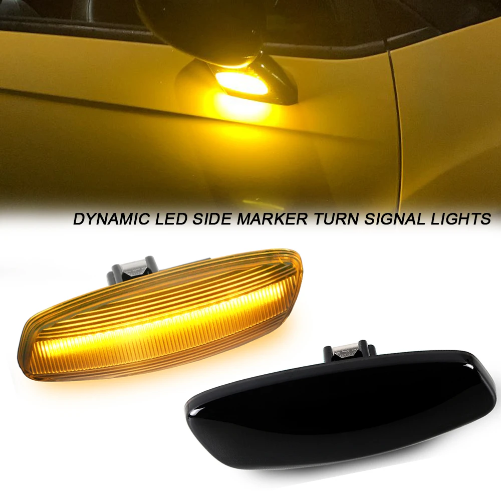 

1Pair Sequential Blinker LED Turn Signal Indicator Lights For Peugeot 207 308 3008 5008 RCZ Partner Citroen C3 C4 C5 DS4 DS3
