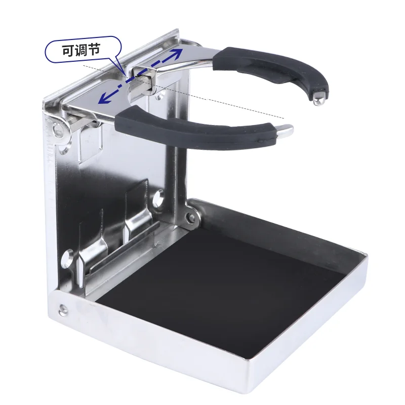 Porta Vasos Plegable DE Acero Inoxidable Ajustable Para Barco