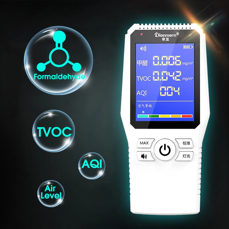 Детектор формальдегида тестовый er HCHO TVOC AQI тест на качество загрязнения воздуха анализ автомобиля бытовой монитор качества воздуха анализатор газа