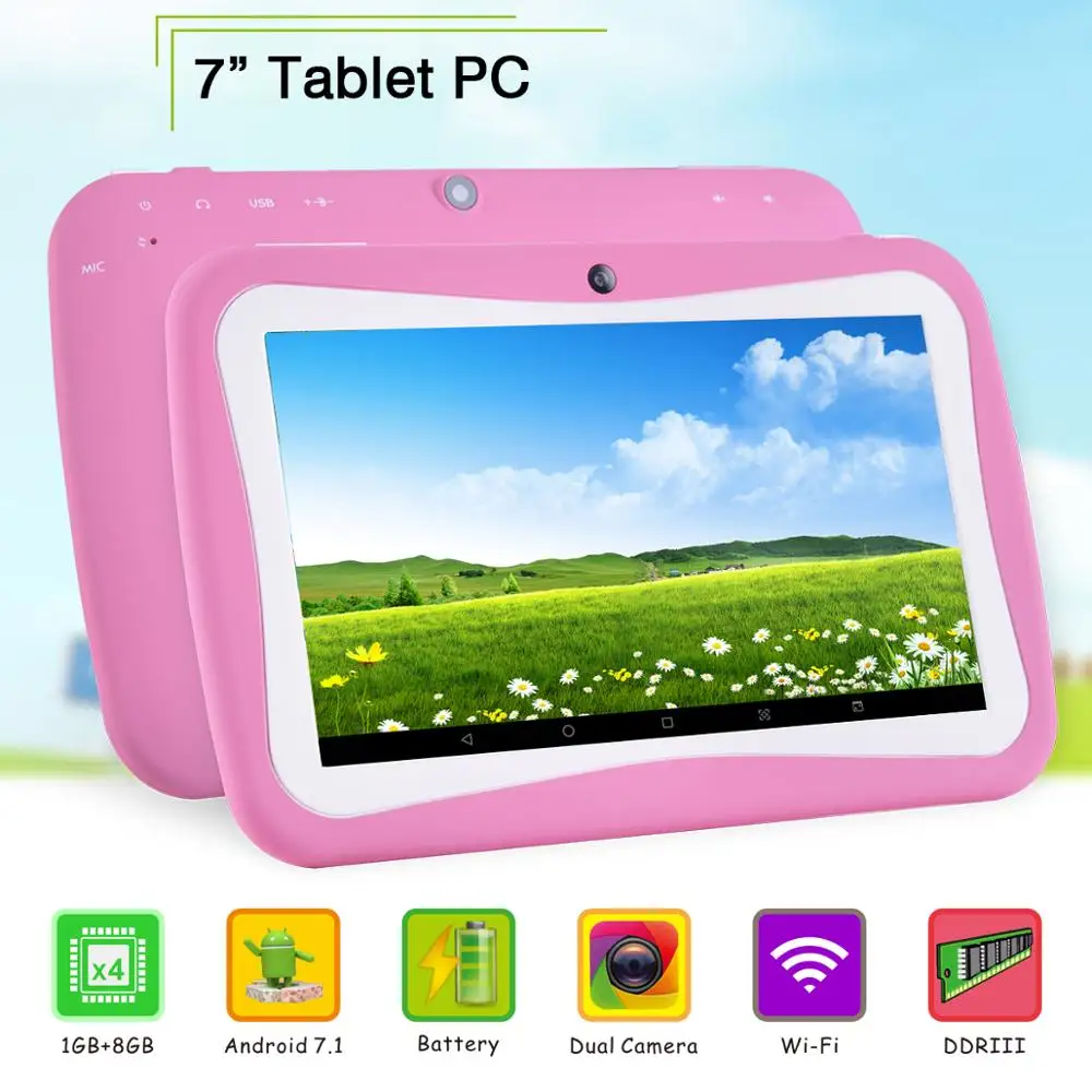  New 7 inch Tablet pc 8G Original Design Android 7.0 Quad Core Android WiFi Bluetooth IPS Tablets 7.