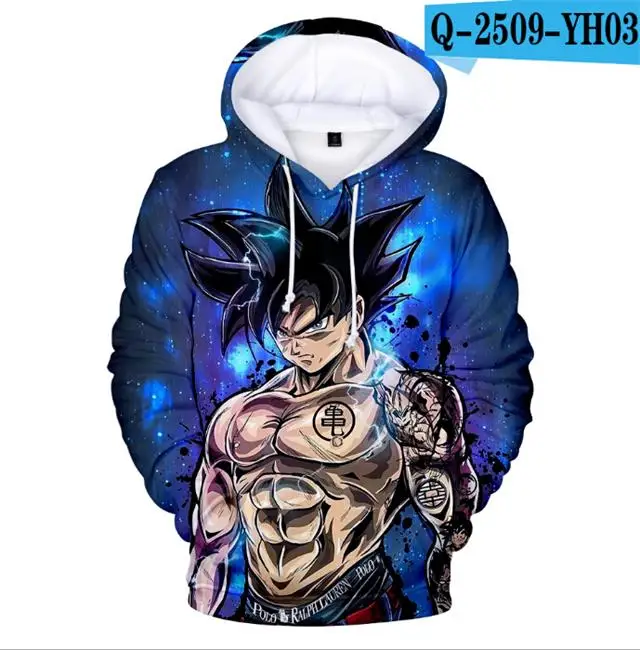 color at picture Худи Dragon Ball Горячая Аниме 3D детское Толстовка осень-зима Новые Топы для мальчиков и для девочек, с капюшоном, высокое качество, детские толстовки с капюшоном - Цвет: color at picture