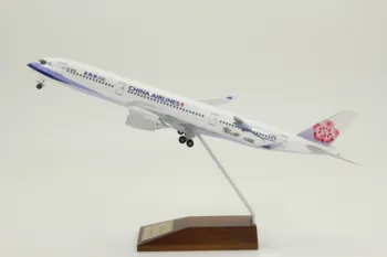 

Assembled Aircraft Model Airbus A350-900 China Airlines Blue Cyan Colorful Painting ABS 1: 200 Airplane Model with Landing Gear