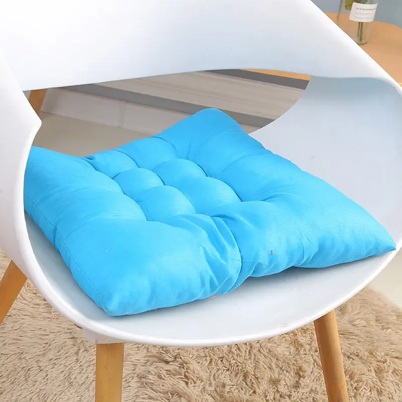 Подушка для компьютерного кресла подушка для обеденного стула диванная подушка для автомобиля подушка для офисного стула коврик для кемпинга на открытом воздухе ватный коврик квадратный табурет коврик - Цвет: M-lake blue
