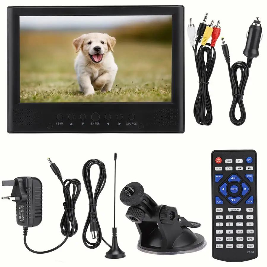 LEADSTAR 9 дюймовый DVB T/T2 спереди колонки цифровой ТВ с TF слотом для карт 110 220V