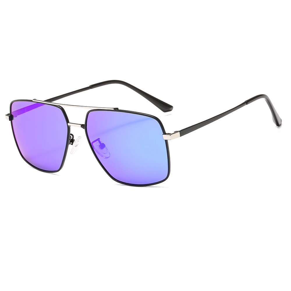 Квадратные поляризационные мужские солнцезащитные очки для женщин, для вождения, рыбалки, Новое поступление, Винтажные Солнцезащитные очки для мужчин, UV400, gafas de sol hombre 8030 - Цвет линз: Sliver Blue