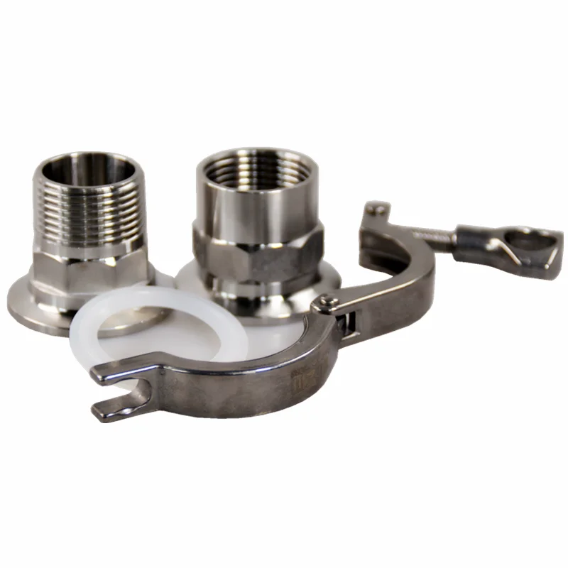 De Tubulação, Adaptador De Virola, Aço Inoxidável, SS304 Thread, 1 2