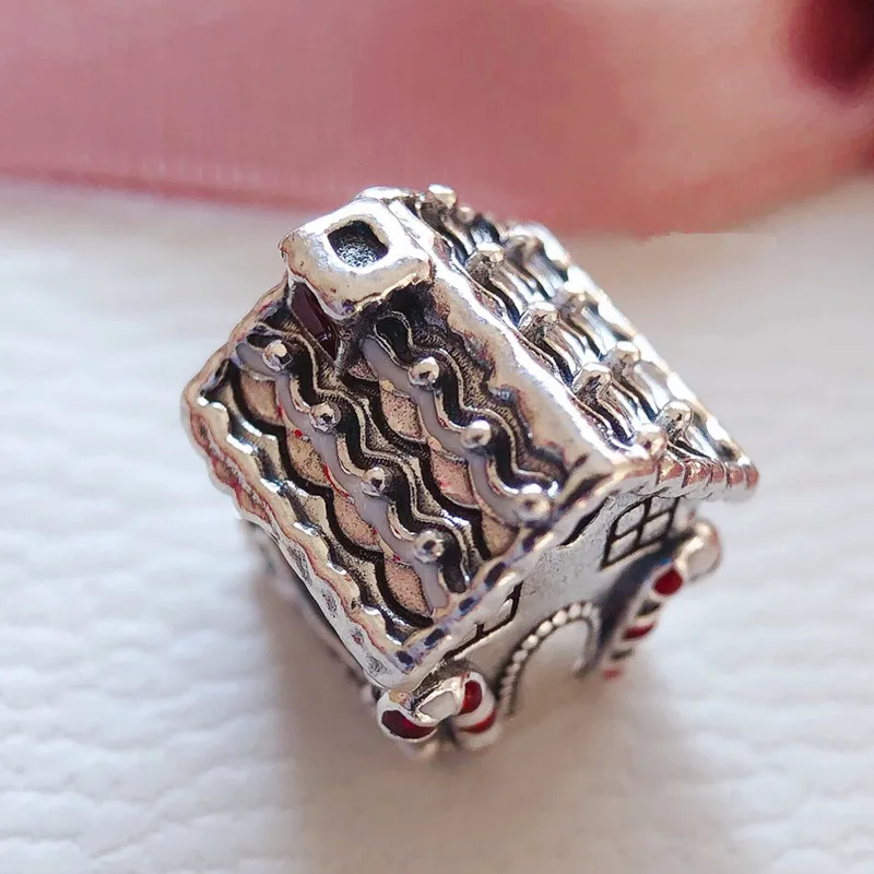 Winter Gingerbread House Charm 925 Sterling Silver Sweet Home 