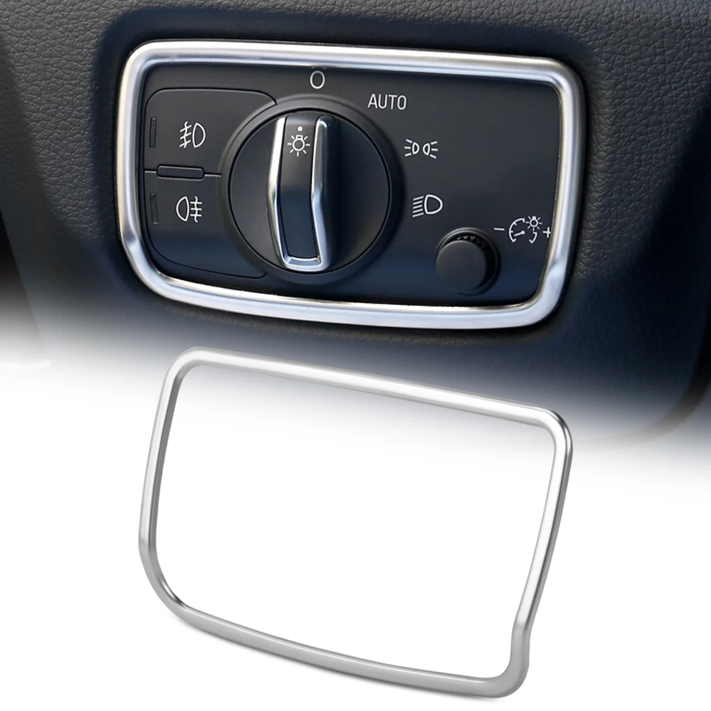 Car Styling Headlight Switch Buttons Decorative Covers Trim Interior Stickers for Audi A3 8V stainless steel Auto accessories | Автомобили