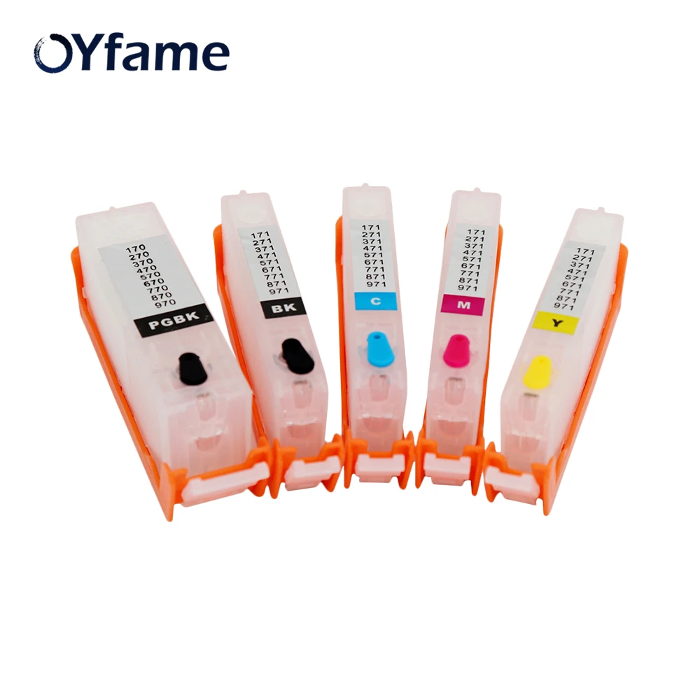 OYfame 5 видов цветов 470 картридж для Canon 471 PGI CLI многоразовый принтера MG5740 MG6840 TS5040